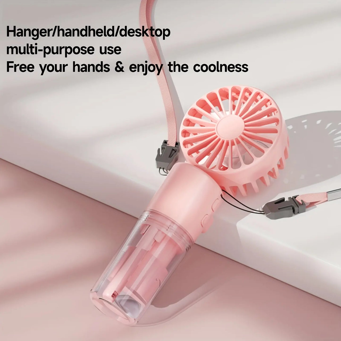 Handheld Mist Fan - Compact Foldable Desk Fan for Portable Neck Hanging Outdoor Cooling Experience