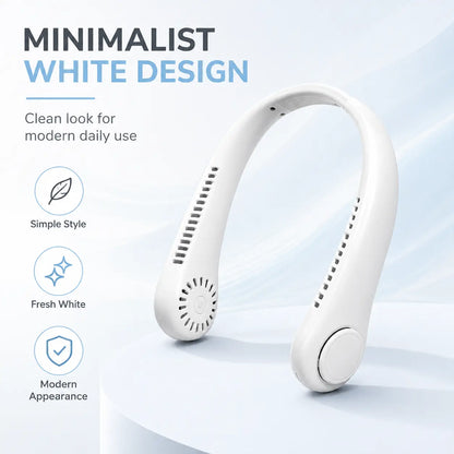 Hands-Free Neck Fan – Lightweight U-Shaped Portable Cooling Solution for Summer Travel, Outdoor Activities, Office Use, and Daily Comfort