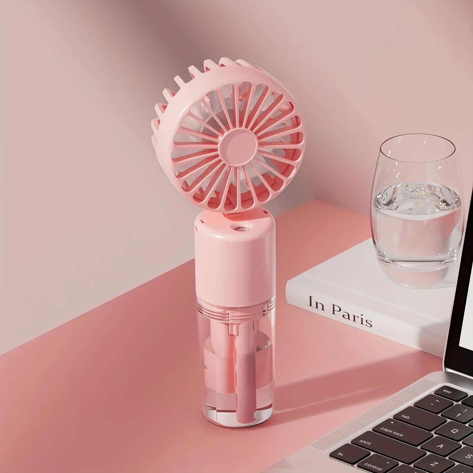 Handheld Mist Fan - Compact Foldable Desk Fan for Portable Neck Hanging Outdoor Cooling Experience